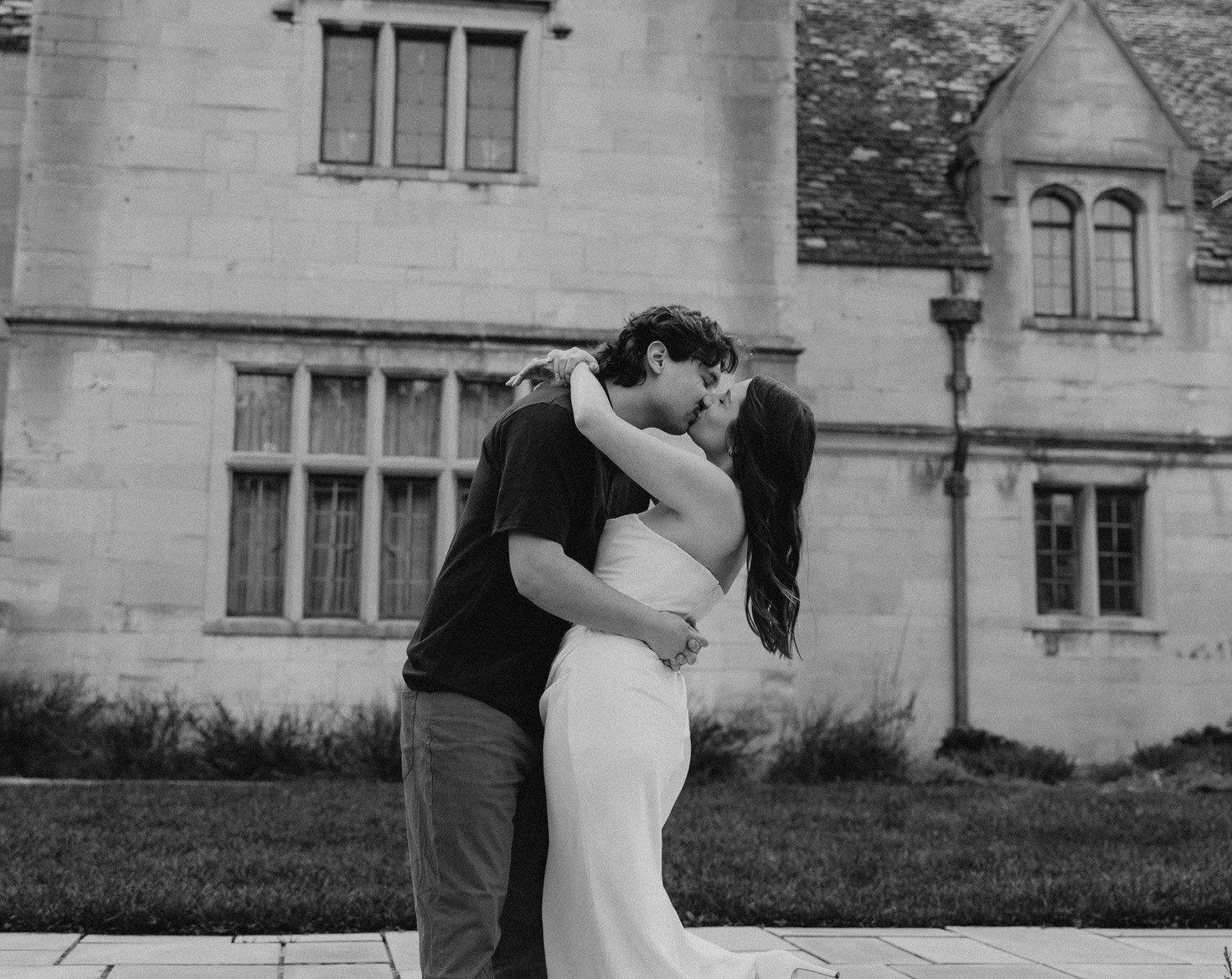 A couple sharing a joyful moment together